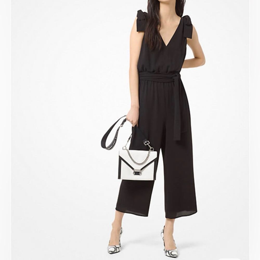 Michael Michael Kors Crepe Tie-Shoulder Jumpsuit size XS